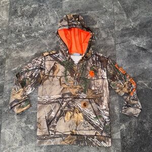Carhartt Kids Camo Hoodie with Orange Accents